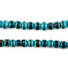 Sapphire Inlaid Yak Bone Mala Beads (6mm)