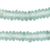 Blue Aqua Rondelle Recycled Glass Beads