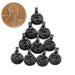 Midnight Black Baule-Style Spiral Charm - The Bead Chest