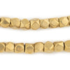 Brass Diamond Cut Beads (9mm, Large Hole)