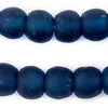Dark Aqua Recycled Glass Beads (18mm)