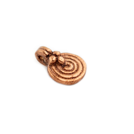 Copper Baule-Style Spiral Charm - The Bead Chest