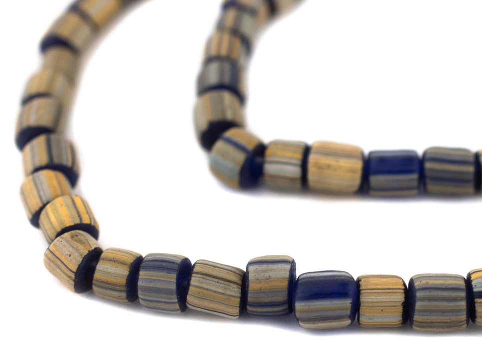 Gold & Blue Java Gooseberry Beads (4-6mm) - The Bead Chest