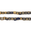 Gold & Blue Java Gooseberry Beads (4-6mm)