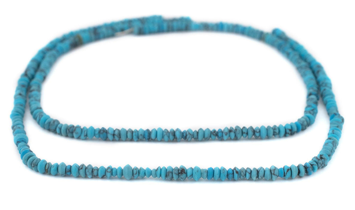 Turquoise-Style Afghani Saucer Stone Beads (5mm) - The Bead Chest