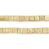 Brass Faceted Flat Square Beads (6mm)