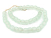 Pastel Green Recycled Glass Beads (14mm) - The Bead Chest