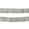Silver Faceted Square Heishi Beads (9mm)