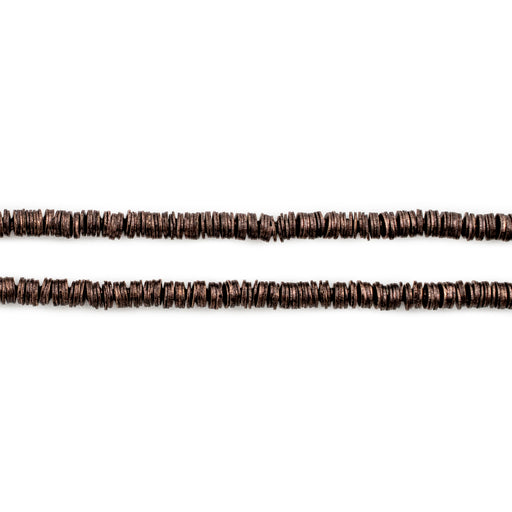 Antiqued Copper Flat Disk Heishi Beads (3mm)