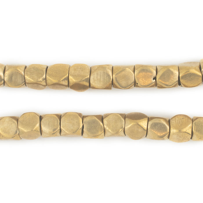 Brass Diamond Cut Beads (7mm, Large Hole) - The Bead Chest