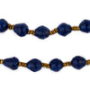 Dark Cobalt Recycled Paper Beads from Uganda