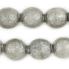 Silver Textured Sphere Hollow Tribal Beads (18mm)