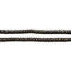 Midnight Black Flat Disk Heishi Beads (3mm)