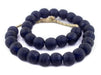 Jumbo Cobalt Blue Recycled Glass Beads (23mm) - The Bead Chest
