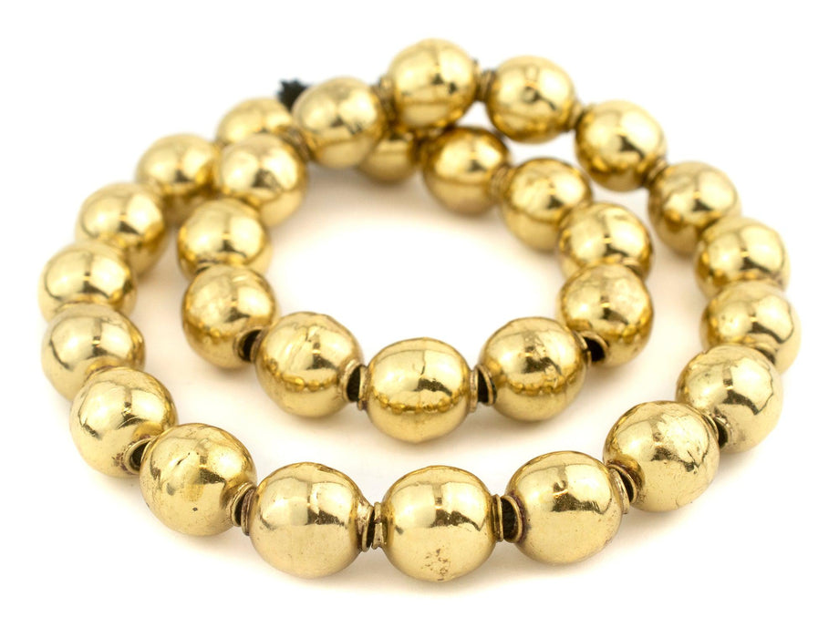 Brass Sphere Hollow Tribal Beads (18mm) - The Bead Chest