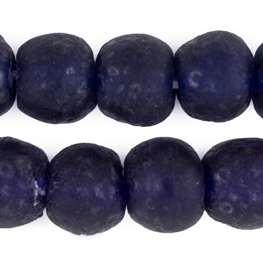 Jumbo Cobalt Blue Recycled Glass Beads (23mm) - The Bead Chest