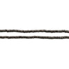 Midnight Black Flat Disk Heishi Beads (2mm)