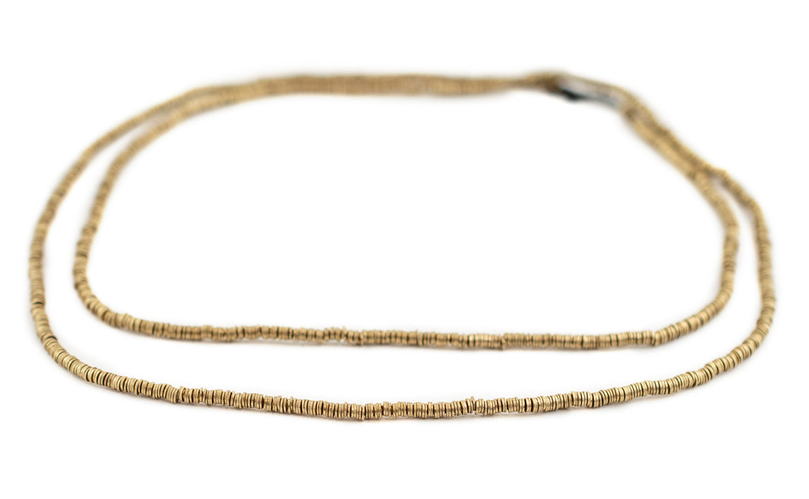 Brass Flat Disk Heishi Beads (2mm) - The Bead Chest