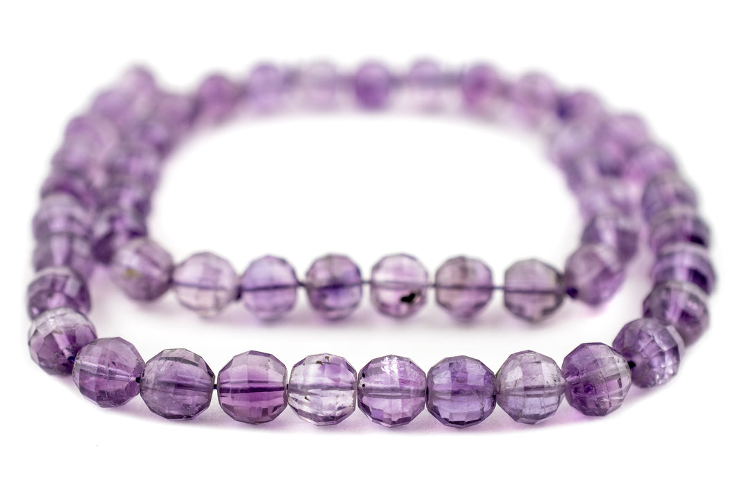 Faceted Round Amethyst Beads (9mm) - The Bead Chest