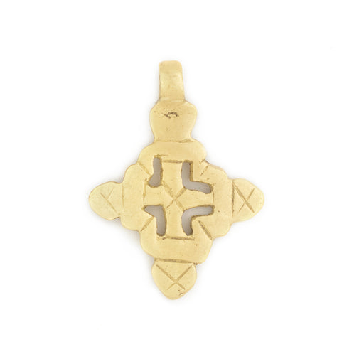 Brass Ethiopian Coptic Cross (39x28mm) - The Bead Chest