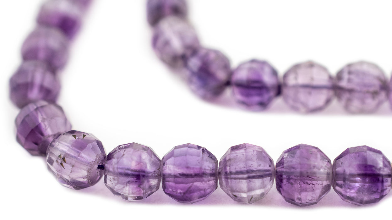 Faceted Round Amethyst Beads (9mm) - The Bead Chest