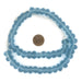 Light Blue Rondelle Java Recycled Glass Beads (6x10mm) - The Bead Chest