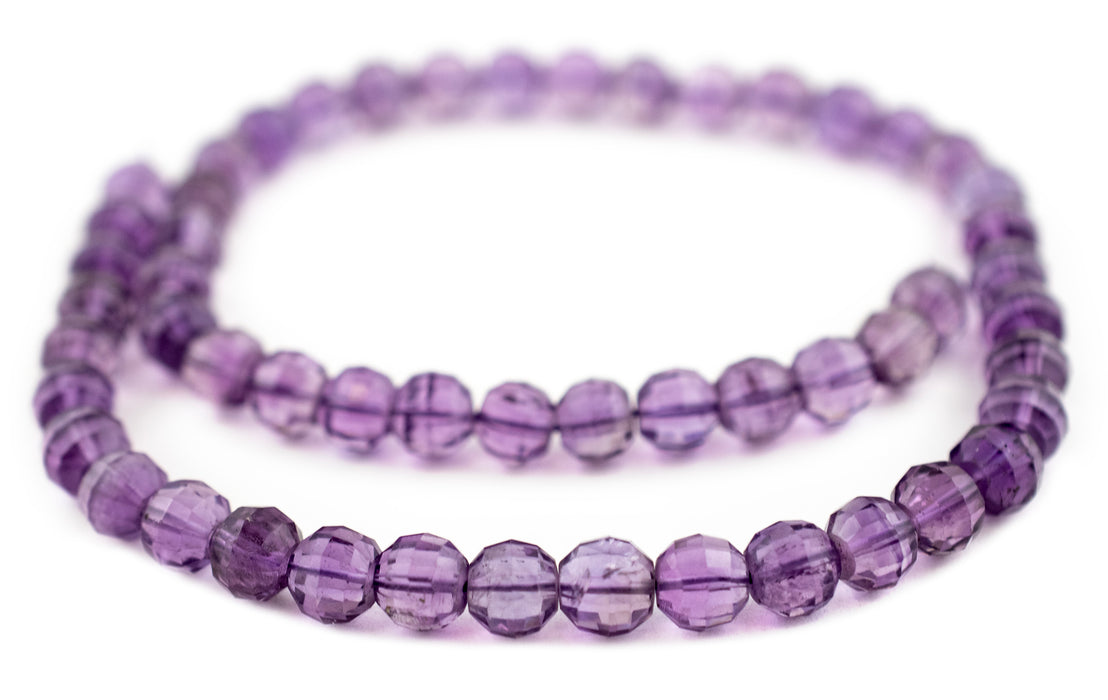 Faceted Round Amethyst Beads (8mm) - The Bead Chest