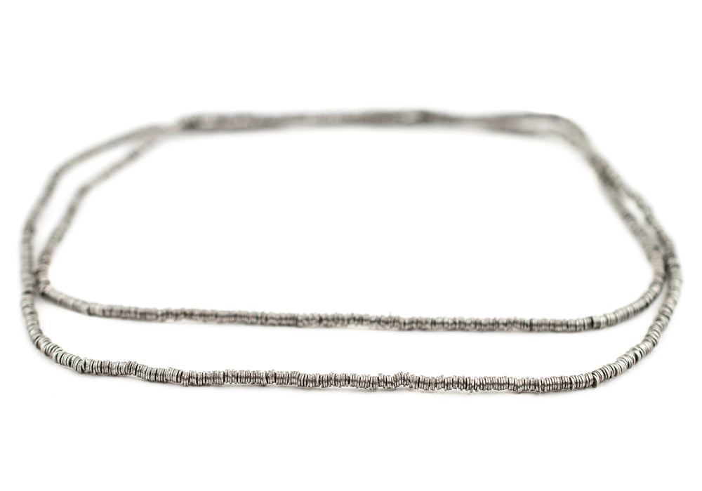 Silver Flat Disk Heishi Beads (2mm) - The Bead Chest