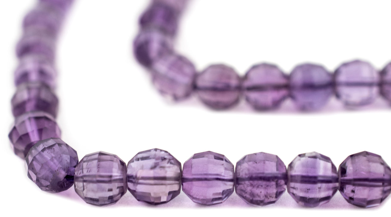 Faceted Round Amethyst Beads (8mm) - The Bead Chest