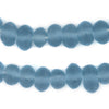 Light Blue Rondelle Java Recycled Glass Beads (6x10mm)