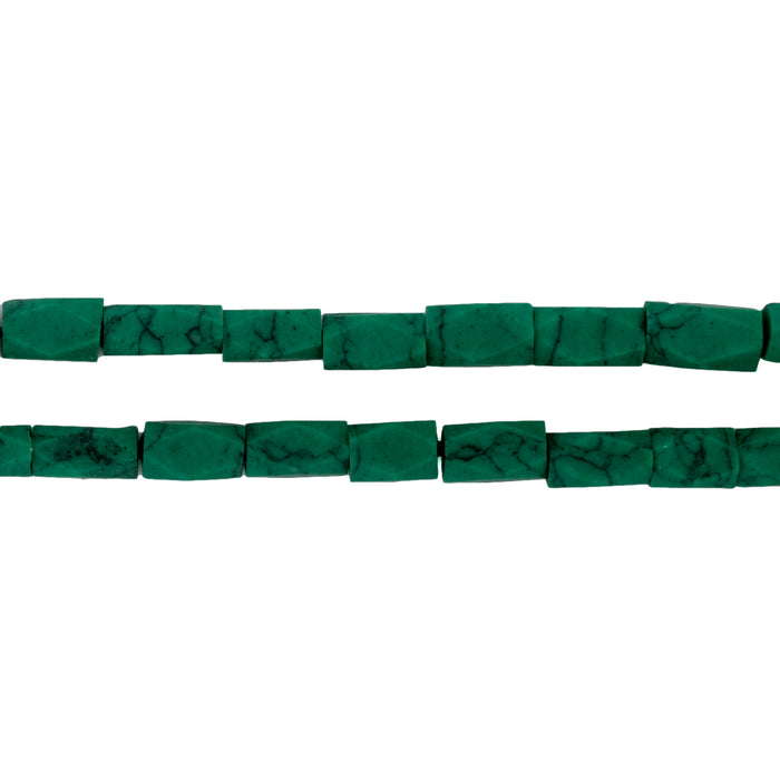 Serpentine-Style Faceted Afghani Stone Beads (8x5mm) - The Bead Chest