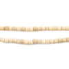 Cream Cylindrical Natural Wood Beads (4mm)