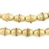 Ethiopian Brass Wired Oval Beads (13x10mm)