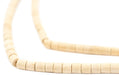 Cream Cylindrical Natural Wood Beads (5mm) - The Bead Chest