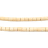Cream Cylindrical Natural Wood Beads (5mm)