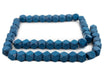 Azul Blue Diamond Cut Natural Wood Beads (17mm) - The Bead Chest