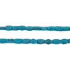 Dark Blue Turquoise-Style Faceted Afghan Stone Beads (6x4mm)
