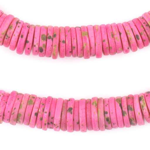 Tourmaline Pink Bone Button Beads (12mm) - The Bead Chest