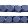Cobalt Blue Diamond Cut Natural Wood Beads (15mm)