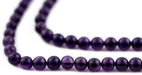 Dark Round Amethyst Beads (6mm) - The Bead Chest
