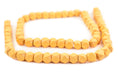 Yellow Diamond Cut Natural Wood Beads (12mm) - The Bead Chest