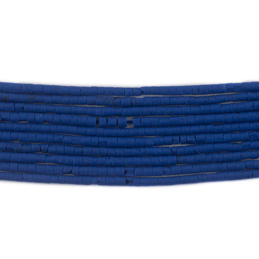 Lapis-Style Cylindrical Afghan Stone Heishi Beads (2mm, Single 13 Inch Strand) - The Bead Chest