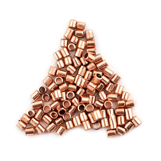 Copper Tube Crimp Beads (2mm, Set of 100) - The Bead Chest