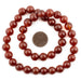Dark Round Carnelian Beads (10mm) - The Bead Chest