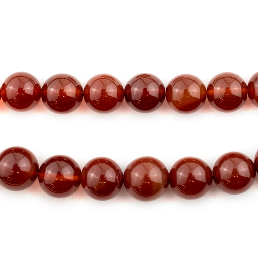 Dark Round Carnelian Beads (10mm) - The Bead Chest