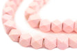 Pink Diamond Cut Natural Wood Beads (12mm) - The Bead Chest