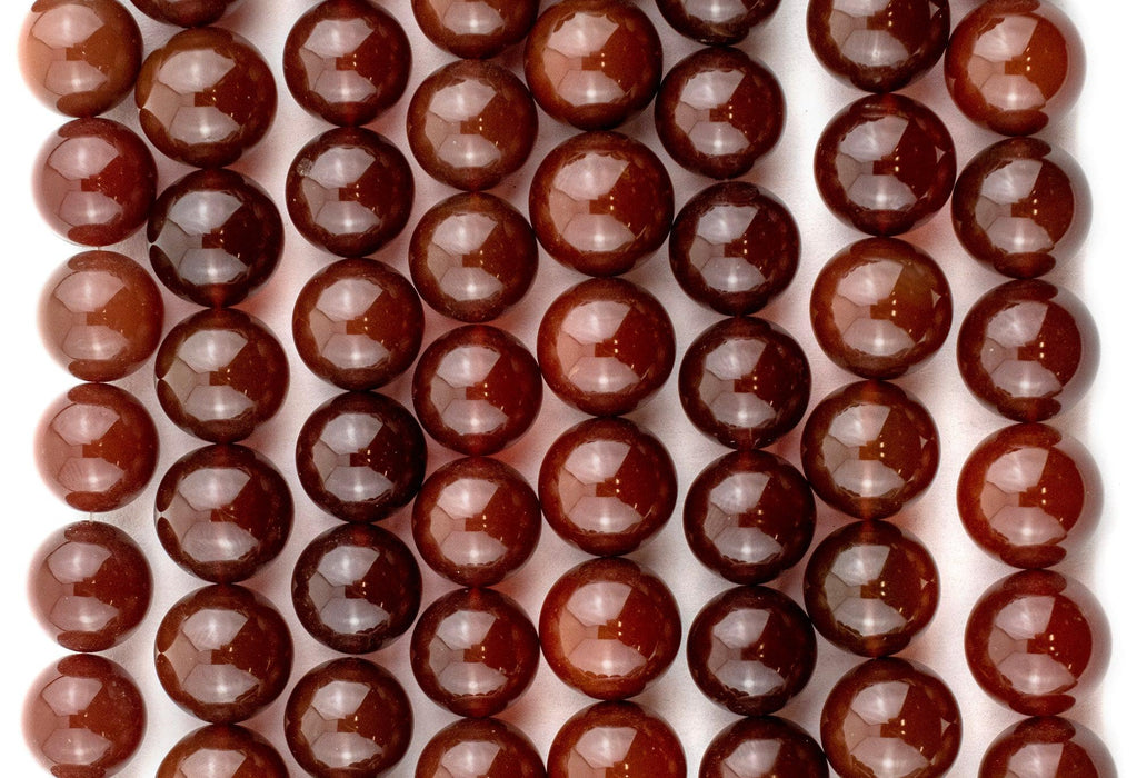 Round Carnelian Beads (14mm) - The Bead Chest