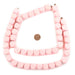 Pink Diamond Cut Natural Wood Beads (17mm) - The Bead Chest