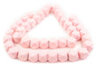 Pink Diamond Cut Natural Wood Beads (20mm) - The Bead Chest