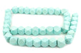 Mint Green Diamond Cut Natural Wood Beads (20mm) - The Bead Chest